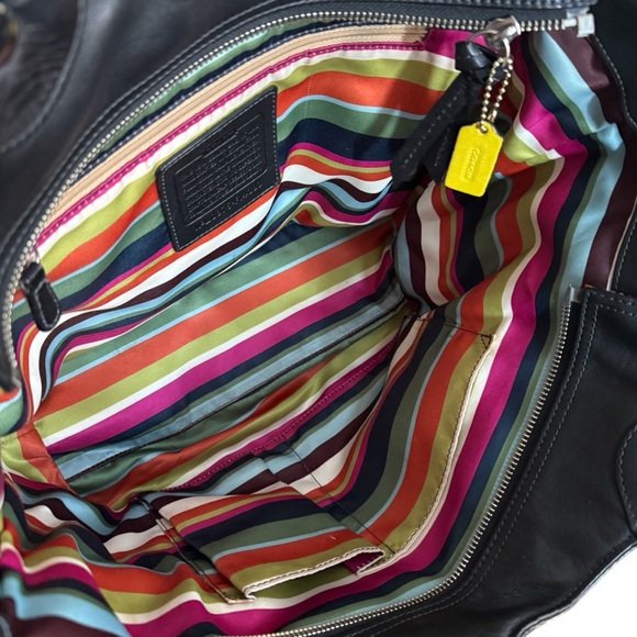 Authentic Coach Black Leather Bleeker Legacy Tote Bag! - Picture 10 of 13